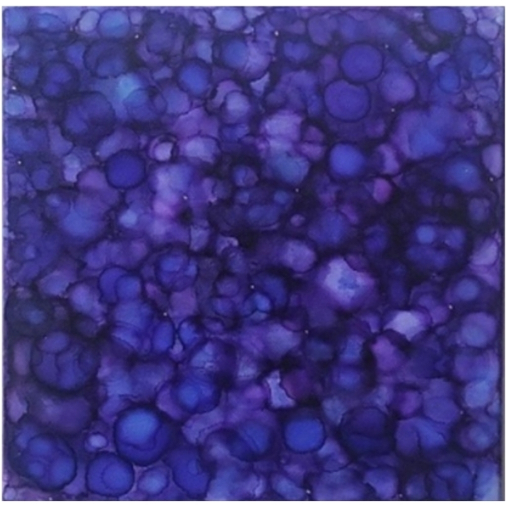 Hand Crafted Purple and Blue Abstract Design 12 x 12 Inches Canvas Painting
